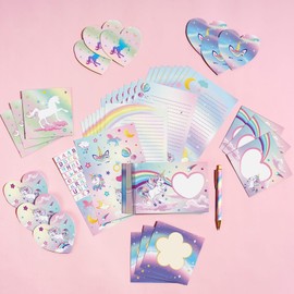 Unicorn Writing Paper and Envelopes for Girls Letter Writing Set Kids Writing Paper Set Girls Stationery Set Kids Paper Letter Writing Set Pink Stationery Set Unicorn Girls Gift Set
