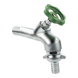 tecuro Tap Matt Chrome-Plated with Toggle Top 1/2 Inch Male Thread with 3/4 Inch Outlet and Hose Nozzle Wall Connection for Garden
