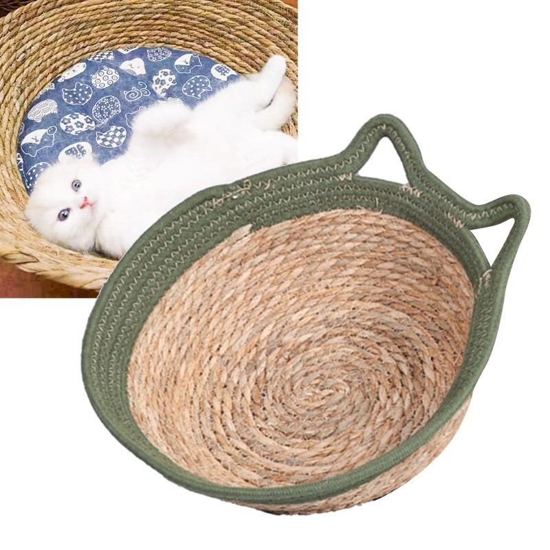 Hand Woven Cat Nest Breathable Round Cotton Rope Woven Warm