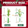 6pc Green & White Candy Picks, 12in Christmas Tree Decorations