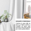 GIRASOLE HOME Coppia Tende Fiji Bianche Semi Oscuranti Termiche Morbide