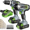 WORKPRO 20V Cordless Drill Combo Kit Drill Driver&Impact Driver 2x