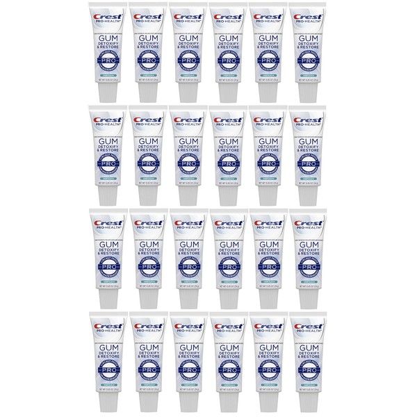 Crest Gum Detoxify & Restore PRO Toothpaste, Deep Cleean 0.85oz (24g) - Pack of 24