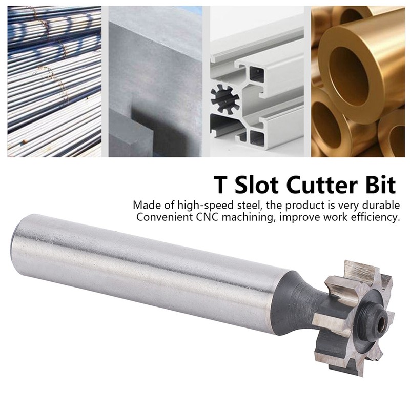 T Slot Cutter Bit HSS High Speed Steel Straight Shank
