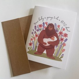 Cryptic Paper Co Bigfoot Baby shower card for new parents, congratulation