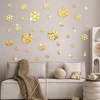 Gersoniel 30 Pieces Winter Snowflakes Stickers Acrylic 3D Mirror Wall