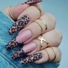 TOROKOM Leopard Pattern Nail Stickers 3D Stickers Nail Art Design