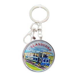 Manav Llandudno Pillbox Keyring | Scenic & Functional Keychain Featuring a Beautiful Llandudno Design | Discreet Built-In Pillbox for Travel and Everyday Use | A Practical Welsh Souvenir