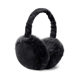 omitium Ear Warmers, Winter Ear Warmers, Foldable Adjustable Plush Earmuffs, Comfortable, Soft, for Winter Riding, Warm Earmuffs for Men and Women, black