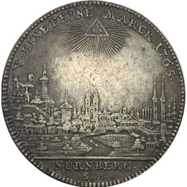 ARUNDEL SERVICES EU German States Free Imperial City Nuremberg 1 Thaler 1765 SR Cupronickel Plated Silver Coins Copy Money Replica Coin