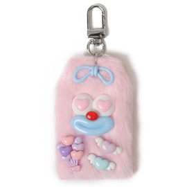 Wigo Mini Lucky Charm Monster Nuigurumi Keychain for Women, Pink