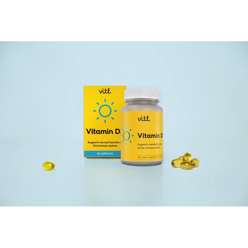 Vitl Vitamin D3 Supplement - 60 Vegan Softgel Capsules -
