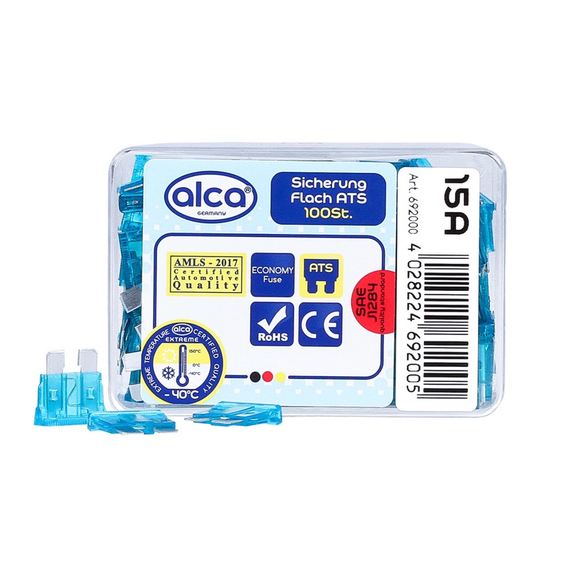 Flat fuse 15 Amp, 100 pcs. Economy Box