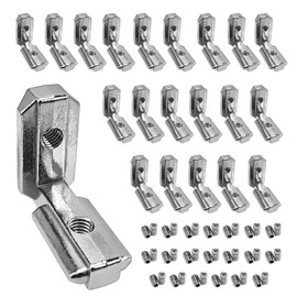 T-Nut Inner Angle Corner Connector, Profile Connector, Pack of 20 Aluminium Profile 3030 Groove 8 M6 External Angle T Slot 90° L-Shape Inner Corner Connector Angle with Screws (3030 - 20 Pieces)