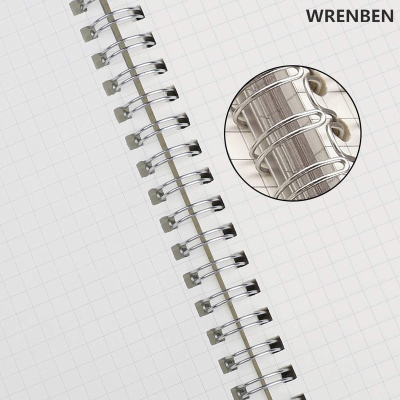 WRENBEN Graph Paper Spiral Notebook 8.5 x 11 Inches 240