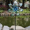 39" Dolphin Wind Spinners Metal Windmill Garden Stake,Ocean Theme Outdoor
