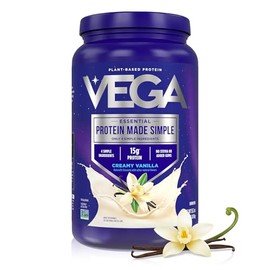 Vega Protein Made Simple Vanilla (39 Servings) Stevia Free Vegan Protein Powder, Plant Based, Healthy, Gluten Free, Pea Protein for Women and Men,... 