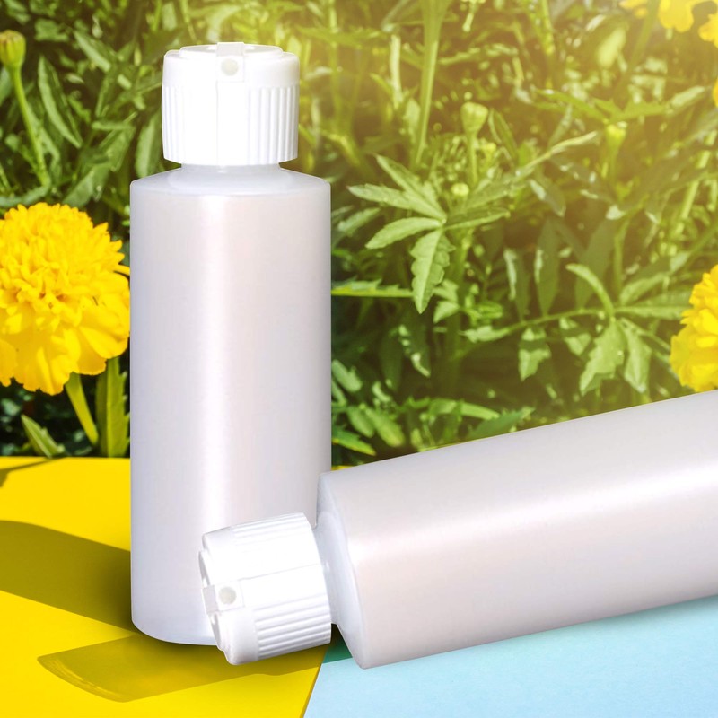 Onisavings Plastic Cylinder Bottles with Flip Top Pour Spout -