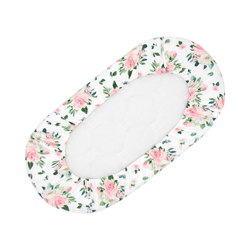 2Pcs Bassinet Sheet Polyester Cotton Breathable Elastic Bassinet Pad Mattress
