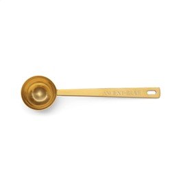 Ancient + Brave - Ritual Scoop - Measuring Spoon - Gold Colour Finished Stainless Steel - Measuring Scoop for Collagen Supplements with Gift Box
