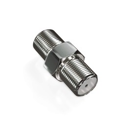 deleyCON Pack of 10 SAT Adaptor Connectors Coaxial Cable Extend 2 x F-Socket Nickel-Plated for Satellite Cable BK Systems