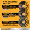 AMARTISAN 30-Pack Angle Grinder Wheels & Flap Discs 4-1/2" Inches