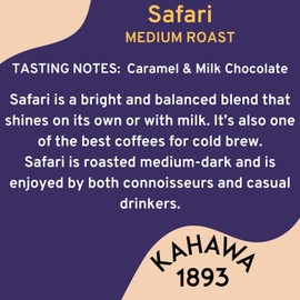 KAHAWA 1893 - Whole Coffee Beans - Combo Pack - Safari and Serengeti - Perfect Freshly Brewed - As Seen on Shark Tank - 2 ct