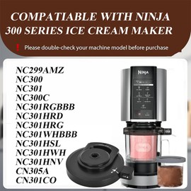 For Ninja Creami Ice Cream Maker Outer Bowl Lid - Replacement Lid Compatible with Ninja NC299AMZ/NC301/NC300/NC201/NC101 Series | Dishwasher-Safe, BPA-Free, Perfect Seal (NO Paddle)