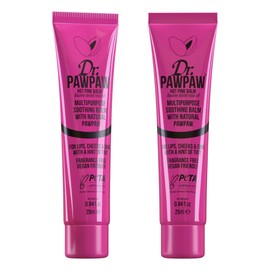 Dr. PAWPAW Hot Pink Balm 25ml x2 Multipack - Multi-Purpose Balm, PawPaw Lip Balm, Lip Balm, Tinted Lip Balm, Skin Highlighter, Smooth Skin, Cracked Lips, Vegan Beauty, Ethical Beauty