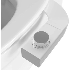 ADDOT Ultra-Slim Toilet Bidet Dual Nozzle Left and Right Convertible, 3 color knobs