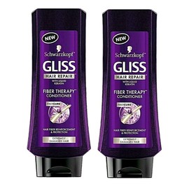 Schwarzkopf 2X ✦BRAND NEW✦ SCHWARZKOPF GLISS CONDITIONER HAIR REPAIR FIBER THERAPY 13.6 ozEa