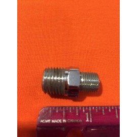 GARDNER WESTCOTT CHROME FITTING HEX REDUCING NIPPLE 1/4 x 1/8   7-123PRN-4X2