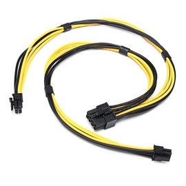 DyNamic Dual Mini 6 Pin To 8 Pin Male PCI-E Power Cable For Mac Pro Video Card 01