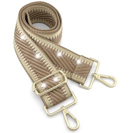 Purse Straps Replacement Crossbody - Guitar Strap for Purses Crossbody, Bag Strap for Handbag, Wide Shoulder Strap for Crossbody Bags, Gift for Her,Rose Gold Luminous