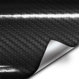 VViViD High Gloss Epoxy Black Carbon Fiber Vinyl Detailing Wrap Tape DIY Roll (6" x 20ft)