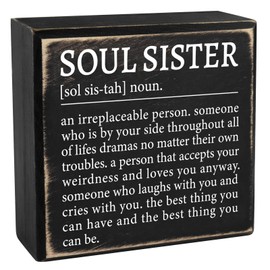 Soul Sister Gifts for Women Friends, Birthday Gifts Idea for Soul Sister, Best Friends, BFF, Her, Friendship Gifts for Soul Sisters Definition Home Desk Signs