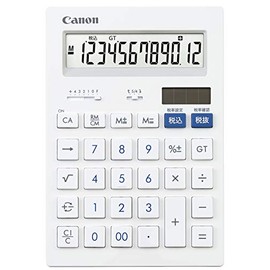 Canon HS-1201T 12-column Large Desk Calculator, Antibacterial, Flat Design