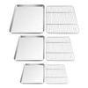 TeamFar Baking Sheet with Rack Set (3 Pans + 3