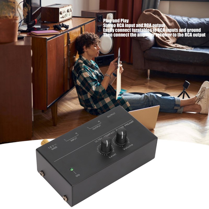 PP500 Phono Preamp Low Noise Stereo RCA Input RCA Output