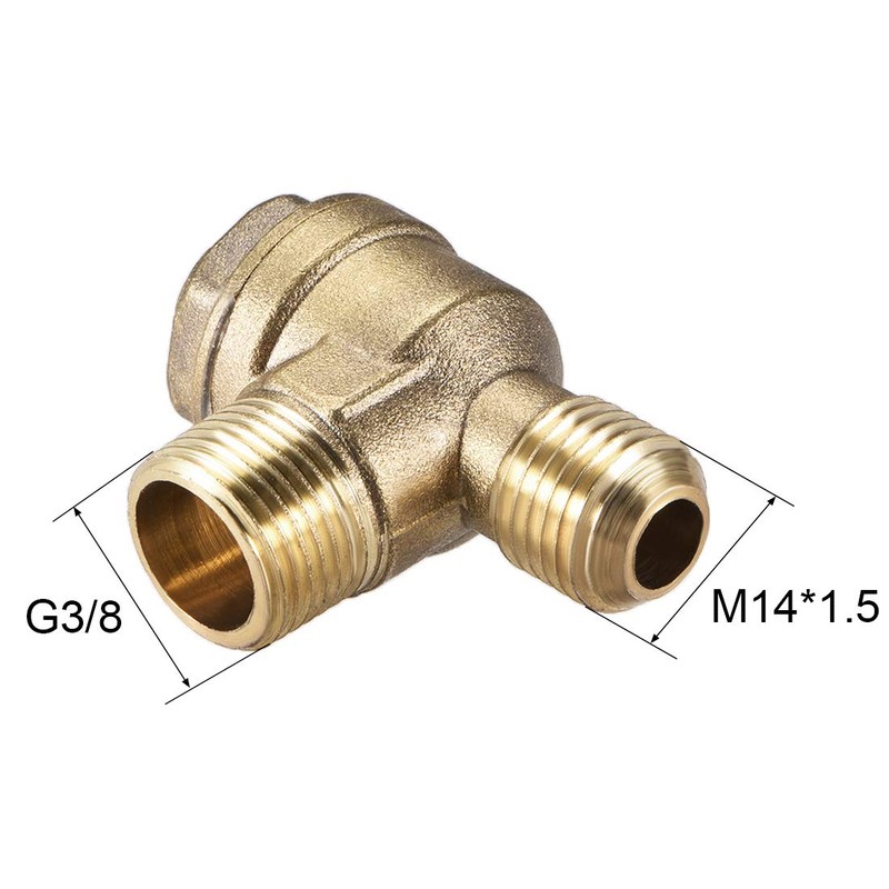 uxcell Air Compressor Check Valve 90 Degree Male Threaded Brass