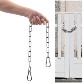 Gate Chain Lock with Carabiners Barn Chain Link 20'' Gate Latches for Outdoor Fences Dog Cage Lock Backyard Chain Lock Stall Supplies
