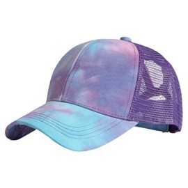 White Fang CA637 Women's Mesh Cap, Marble Pattern, Hat, Sports, Running, Outdoors