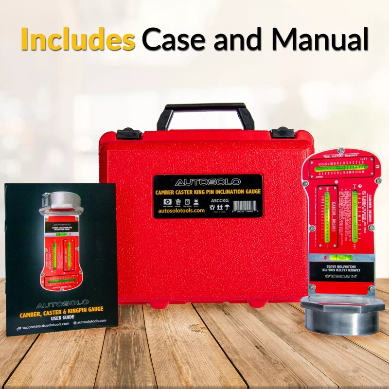 AUTOSOLO Camber, Castor, & Kingpin Inclination Wheel Alignment Gauge w/