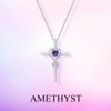 FANCIME 925 Sterling Silver Cross Infinity Heart Pendant Necklace with