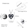 GMXLin Pet Pawprint Heart Cremation Urn Necklace for Ashes Dog