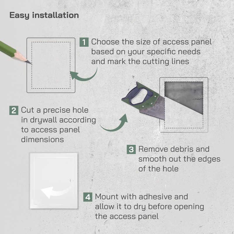 Vent Systems 10" x 12" Inch (Opening) Metal Access Panel