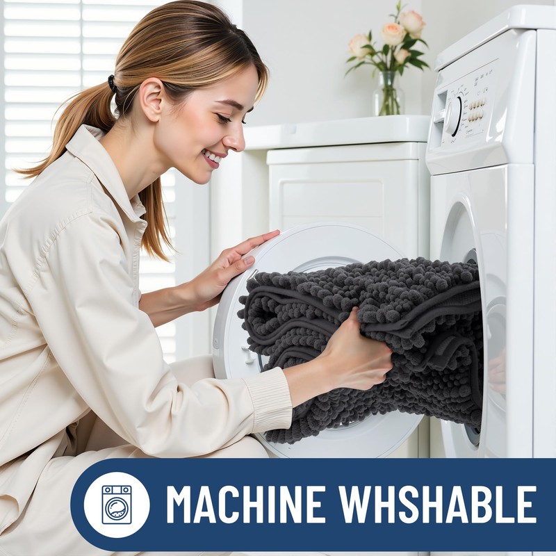 Smiry Bathroom Rugs Mat 30x20, Extra Soft Absorbent Chenille Bath