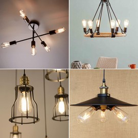 LVWIT 12 Pack ST21 LED Filament Bulb 7W(60 Watt Equivalent) Dimmable 2700K Warm White Vintage Edison Light Bulb E26 Medium Base