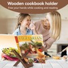 Proxima Direct 3 Pack Cookbook Stand, 6.5" Wooden Recipe Book