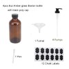 BPFY 4 Pack 8 oz Amber Glass Pump Bottles, Boston